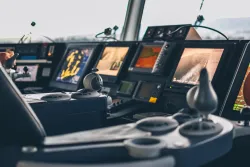 Navigation Controls on a Ship